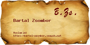 Bartal Zsombor névjegykártya